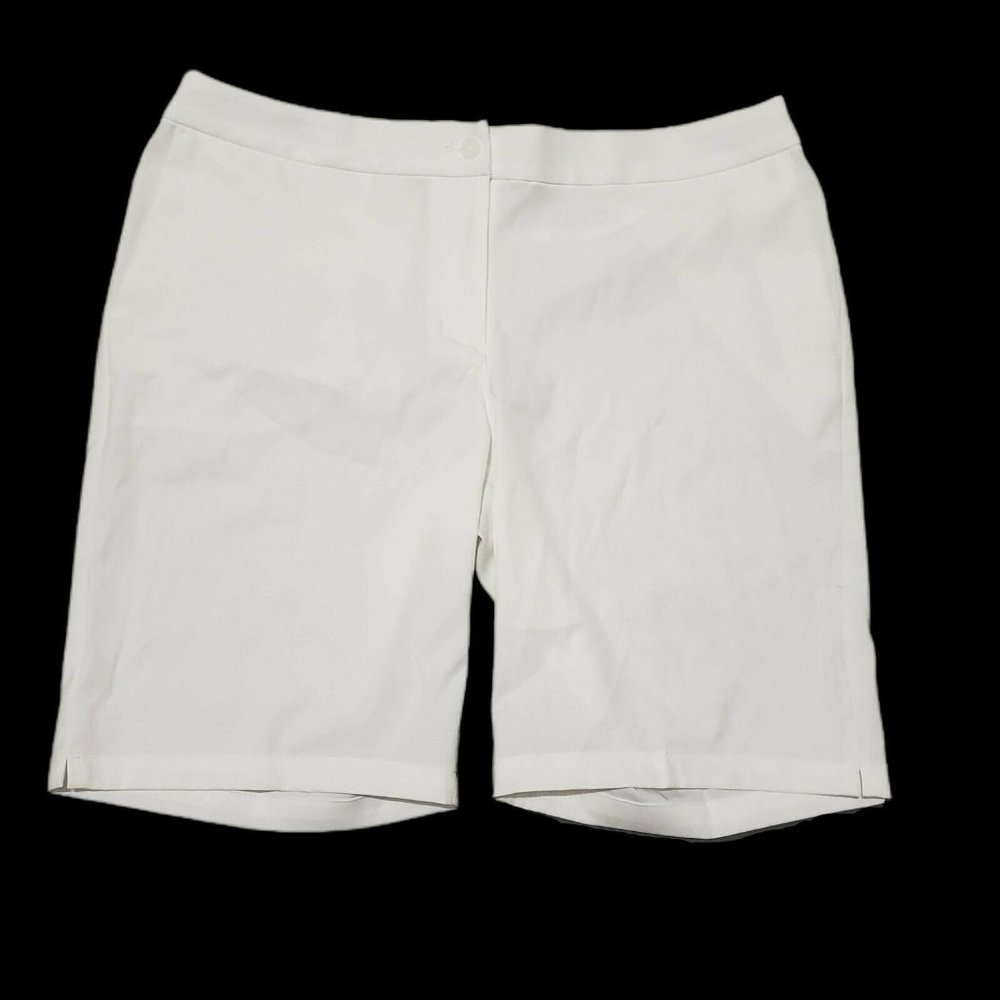 Nike Women's Golf Shorts 12 White Dri-Fit Pockets Standard Fit